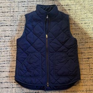 J. Crew Navy Quilted Vest preppy layering all season!